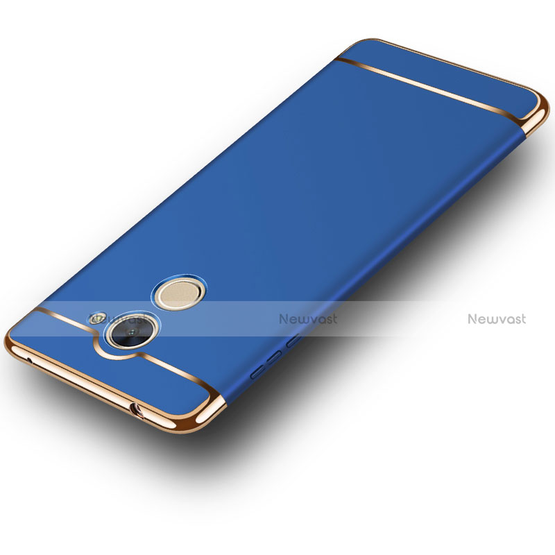 Luxury Metal Frame and Plastic Back Case for Huawei Enjoy 7 Plus Blue