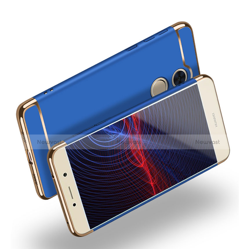 Luxury Metal Frame and Plastic Back Case for Huawei Enjoy 7 Plus Blue