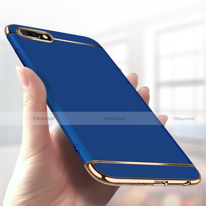 Luxury Metal Frame and Plastic Back Case for Huawei Honor 10 Blue