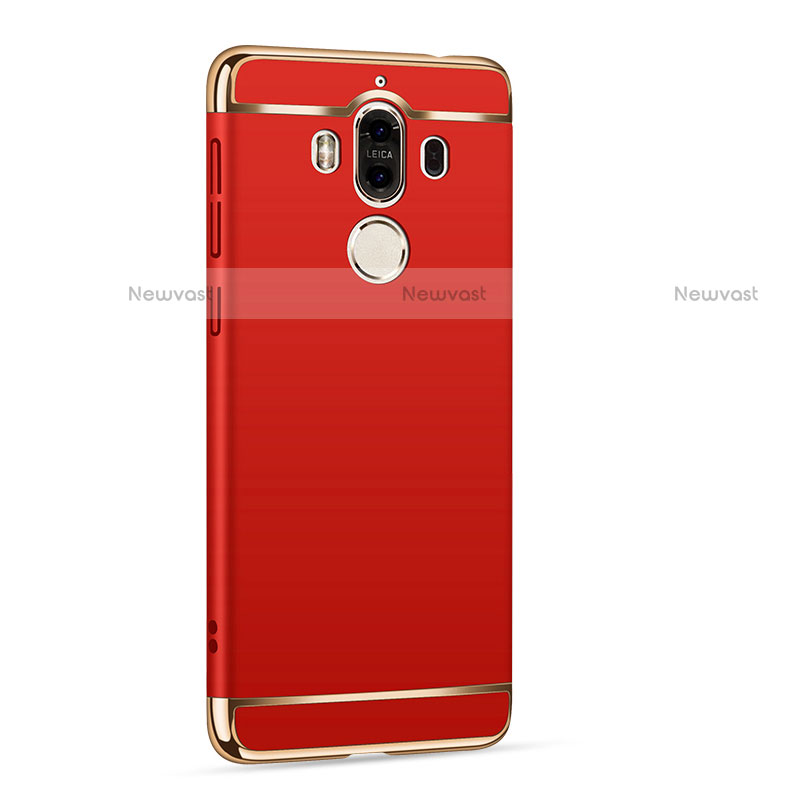 Luxury Metal Frame and Plastic Back Case for Huawei Mate 9 Red