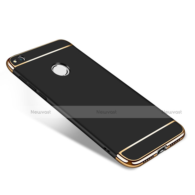 Luxury Metal Frame and Plastic Back Case for Huawei P8 Lite (2017) Black