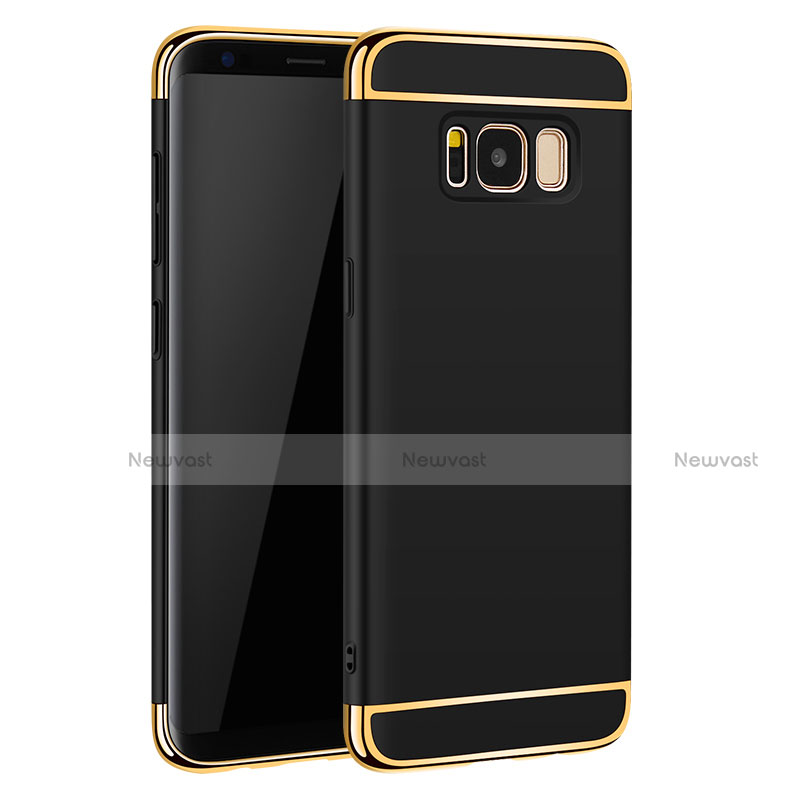 Luxury Metal Frame and Plastic Back Case for Samsung Galaxy S8 Black