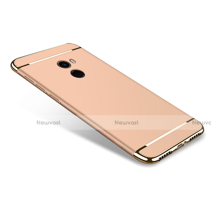 Luxury Metal Frame and Plastic Back Case for Xiaomi Mi Mix 2 Gold