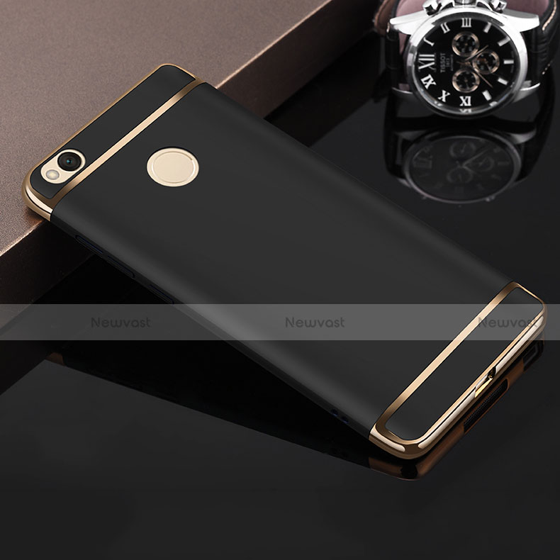 Luxury Metal Frame and Plastic Back Case for Xiaomi Redmi 4X Black