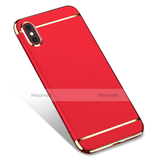 Luxury Metal Frame and Plastic Back Case M01 for Apple iPhone X Red