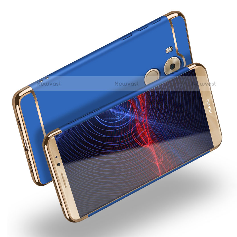 Luxury Metal Frame and Plastic Back Case M02 for Huawei Mate 8 Blue