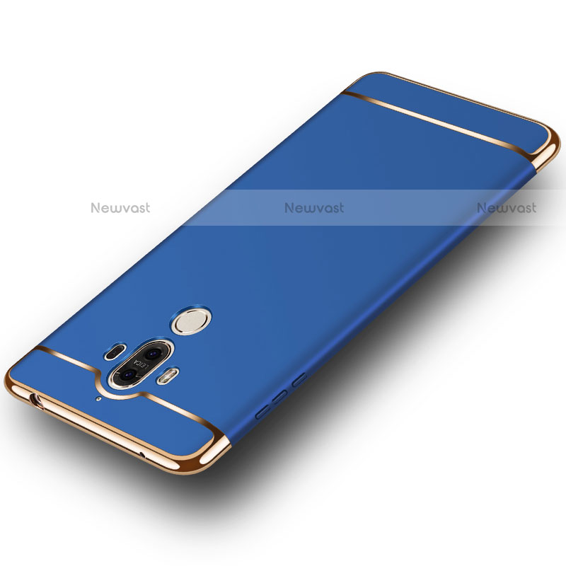 Luxury Metal Frame and Plastic Back Case M02 for Huawei Mate 9 Blue