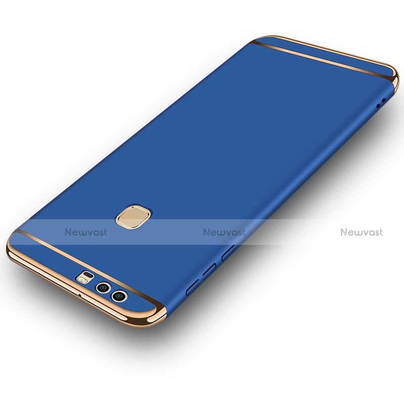 Luxury Metal Frame and Plastic Back Case M02 for Huawei P9 Blue