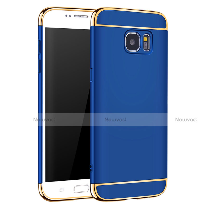 Luxury Metal Frame and Plastic Back Case M02 for Samsung Galaxy S7 Edge G935F Blue