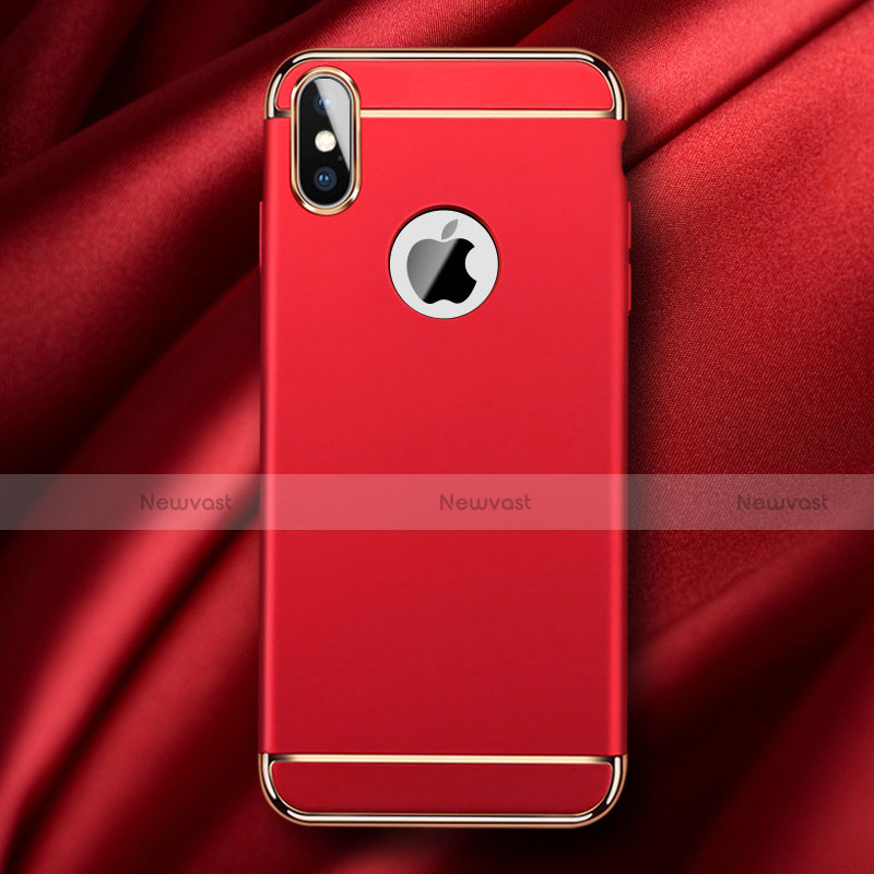Luxury Metal Frame and Plastic Back Cover C01 for Apple iPhone Xs Max Red