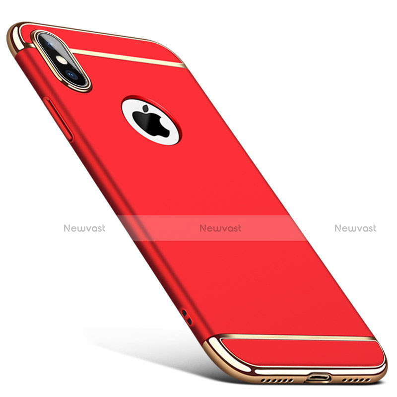 Luxury Metal Frame and Plastic Back Cover C01 for Apple iPhone Xs Red