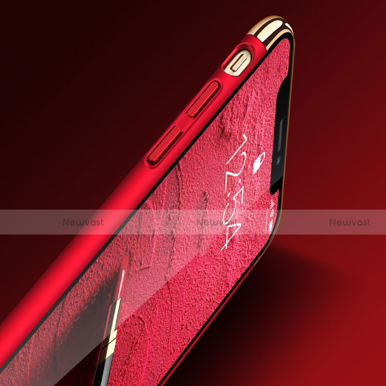 Luxury Metal Frame and Plastic Back Cover C01 for Apple iPhone Xs Red
