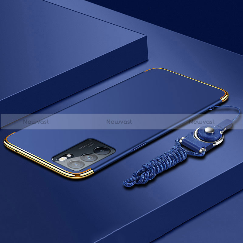 Luxury Metal Frame and Plastic Back Cover Case for Oppo Reno6 Pro 5G India