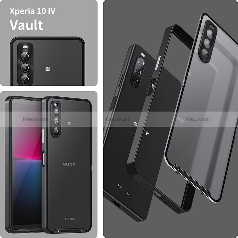 Luxury Metal Frame and Plastic Back Cover Case for Sony Xperia 10 IV