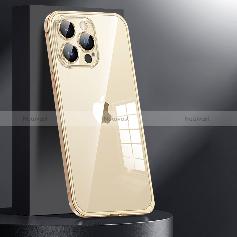 Luxury Metal Frame and Plastic Back Cover Case JL1 for Apple iPhone 13 Pro