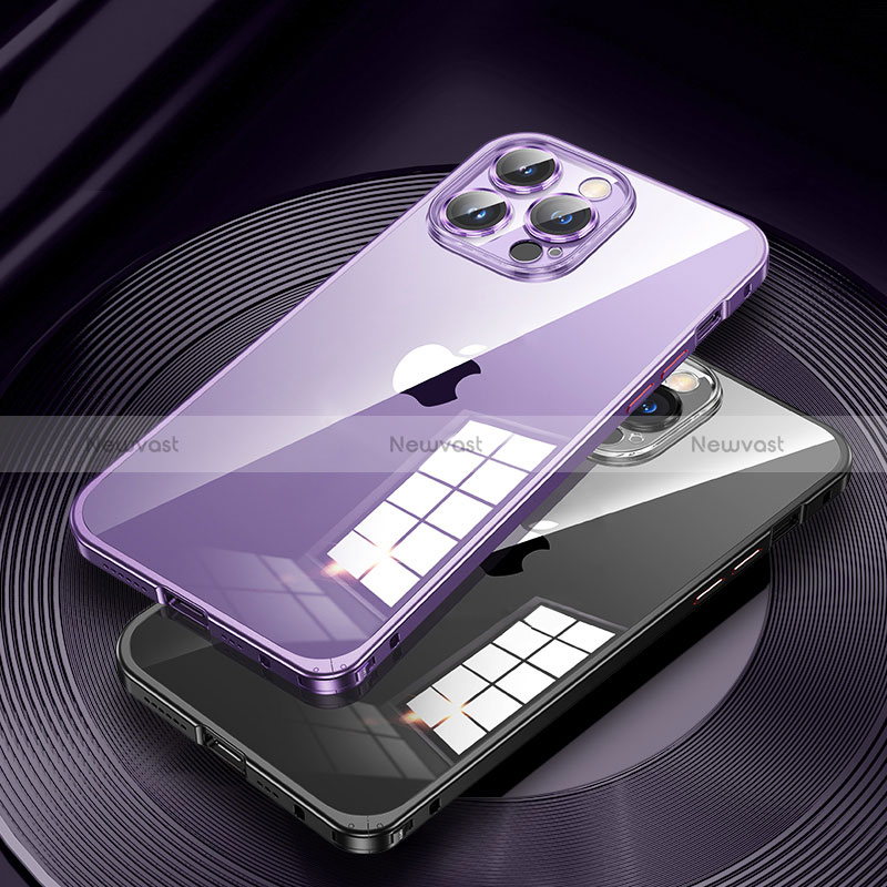 Luxury Metal Frame and Plastic Back Cover Case JL1 for Apple iPhone 13 Pro