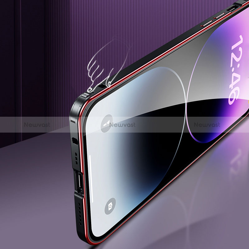 Luxury Metal Frame and Plastic Back Cover Case JL1 for Apple iPhone 13 Pro