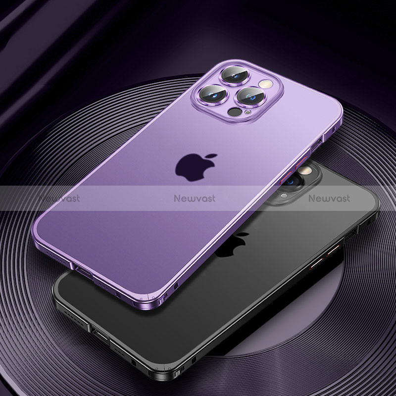 Luxury Metal Frame and Plastic Back Cover Case JL2 for Apple iPhone 13 Pro