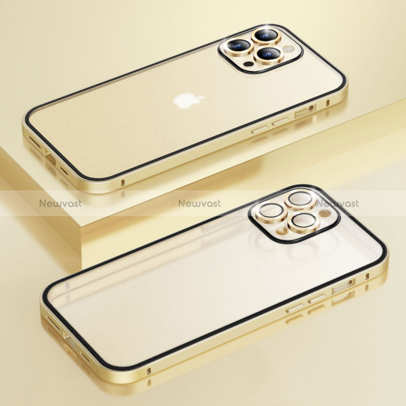 Luxury Metal Frame and Plastic Back Cover Case LF3 for Apple iPhone 13 Pro Max
