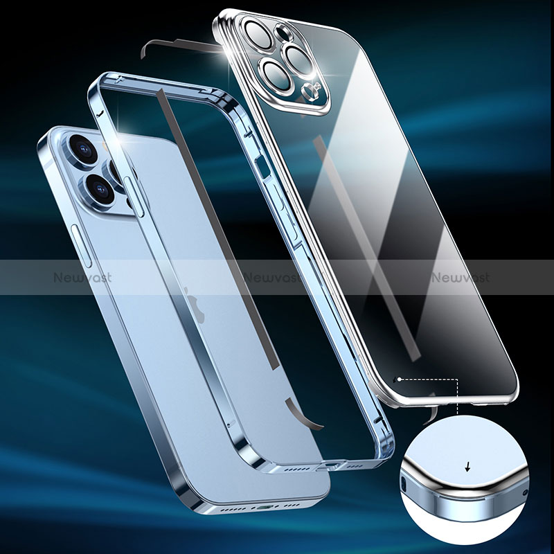 Luxury Metal Frame and Plastic Back Cover Case LF5 for Apple iPhone 13