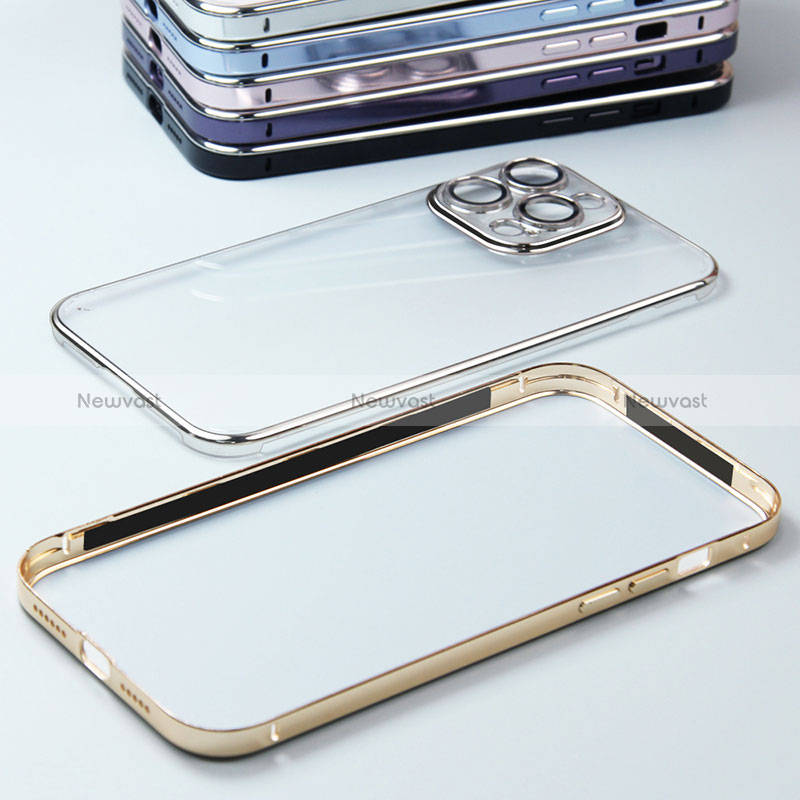 Luxury Metal Frame and Plastic Back Cover Case LF5 for Apple iPhone 14 Pro