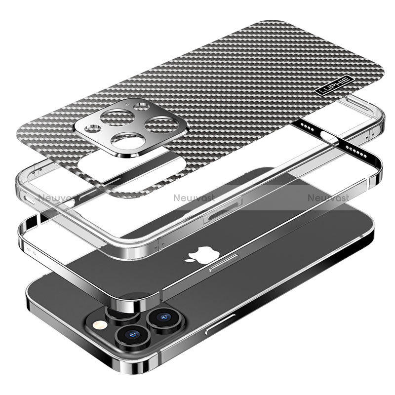 Luxury Metal Frame and Plastic Back Cover Case LF6 for Apple iPhone 13 Pro