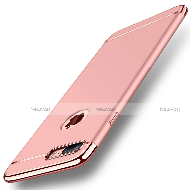 Luxury Metal Frame and Plastic Back Cover Case M01 for Apple iPhone 8 Plus Rose Gold
