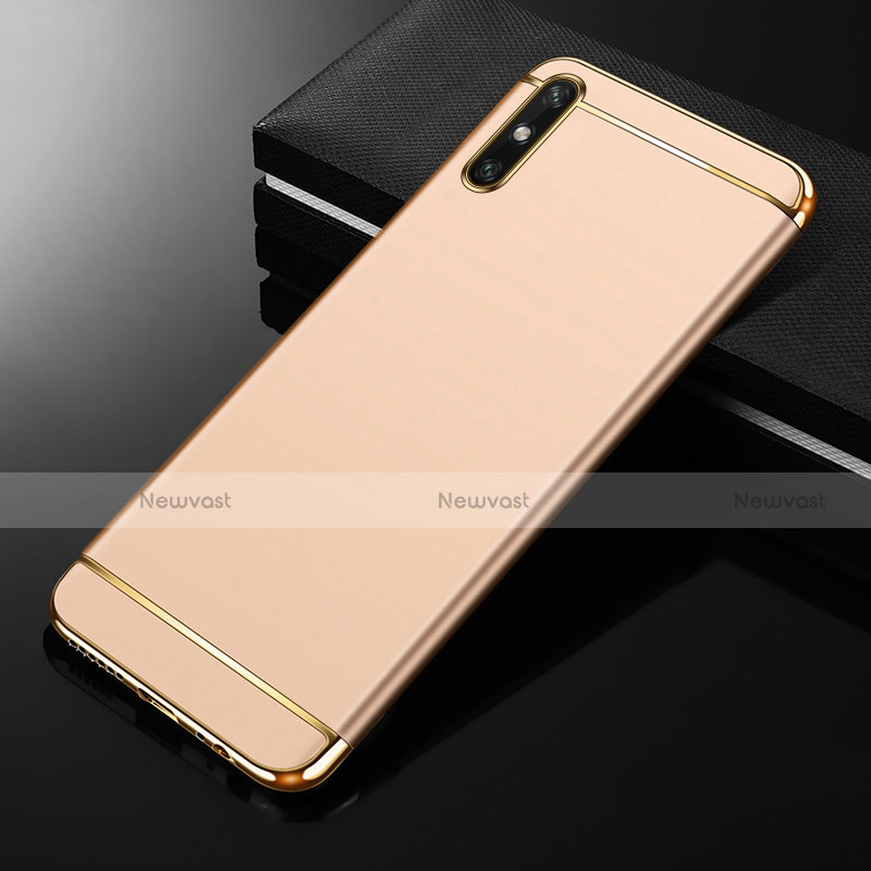 Luxury Metal Frame and Plastic Back Cover Case M01 for Huawei Enjoy 10e Gold