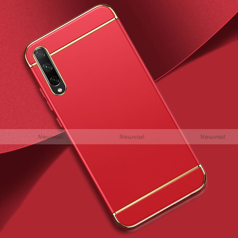 Luxury Metal Frame and Plastic Back Cover Case M01 for Huawei Enjoy 10S Red