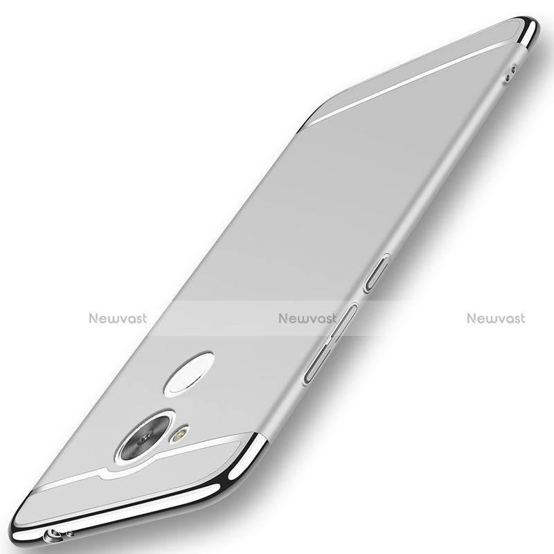 Luxury Metal Frame and Plastic Back Cover Case M01 for Huawei Enjoy 6S Silver