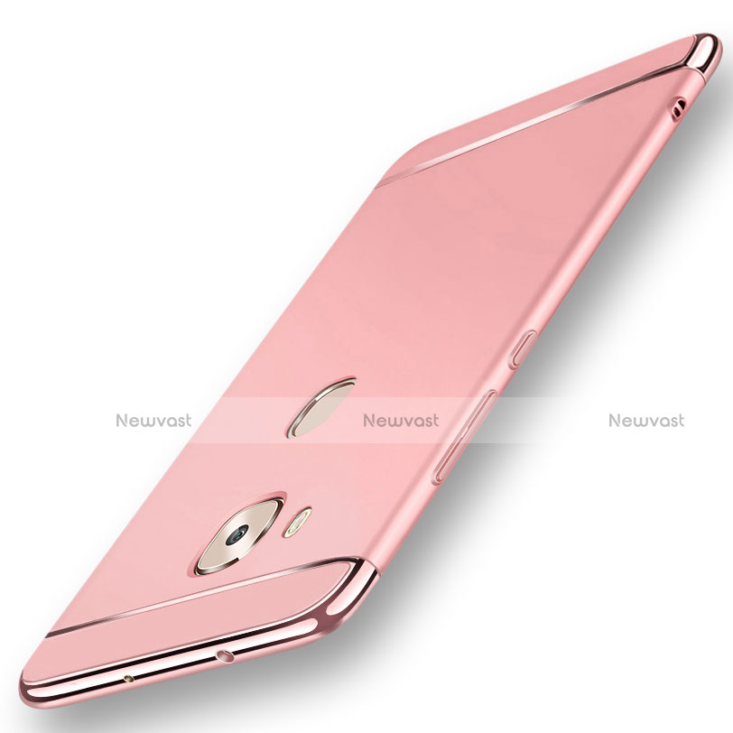 Luxury Metal Frame and Plastic Back Cover Case M01 for Huawei G8 Rose Gold