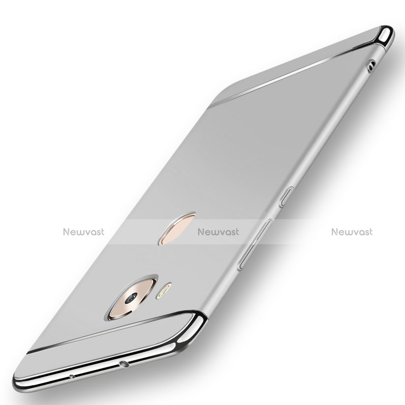Luxury Metal Frame and Plastic Back Cover Case M01 for Huawei GX8 Silver