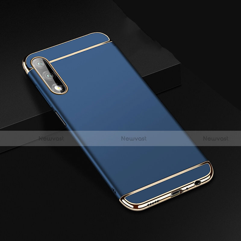 Luxury Metal Frame and Plastic Back Cover Case M01 for Huawei Honor 9X Blue