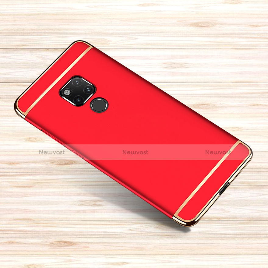 Luxury Metal Frame and Plastic Back Cover Case M01 for Huawei Mate 20 X 5G Red