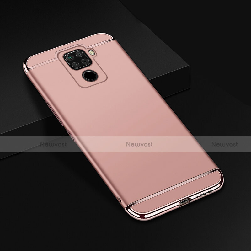 Luxury Metal Frame and Plastic Back Cover Case M01 for Huawei Mate 30 Lite Rose Gold