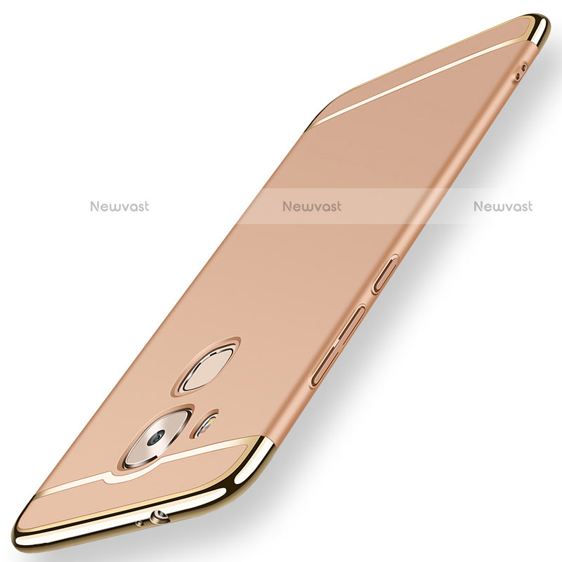 Luxury Metal Frame and Plastic Back Cover Case M01 for Huawei Mate 7 Gold