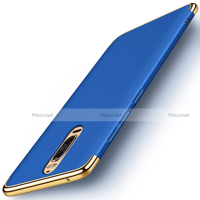 Luxury Metal Frame and Plastic Back Cover Case M01 for Huawei Mate 9 Pro Blue