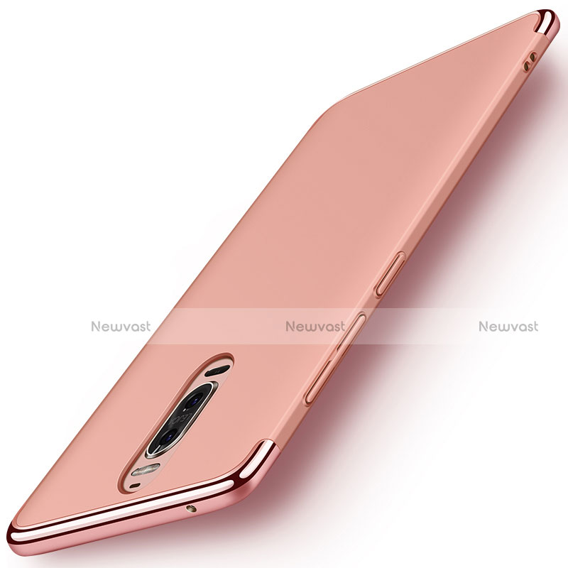 Luxury Metal Frame and Plastic Back Cover Case M01 for Huawei Mate 9 Pro Rose Gold