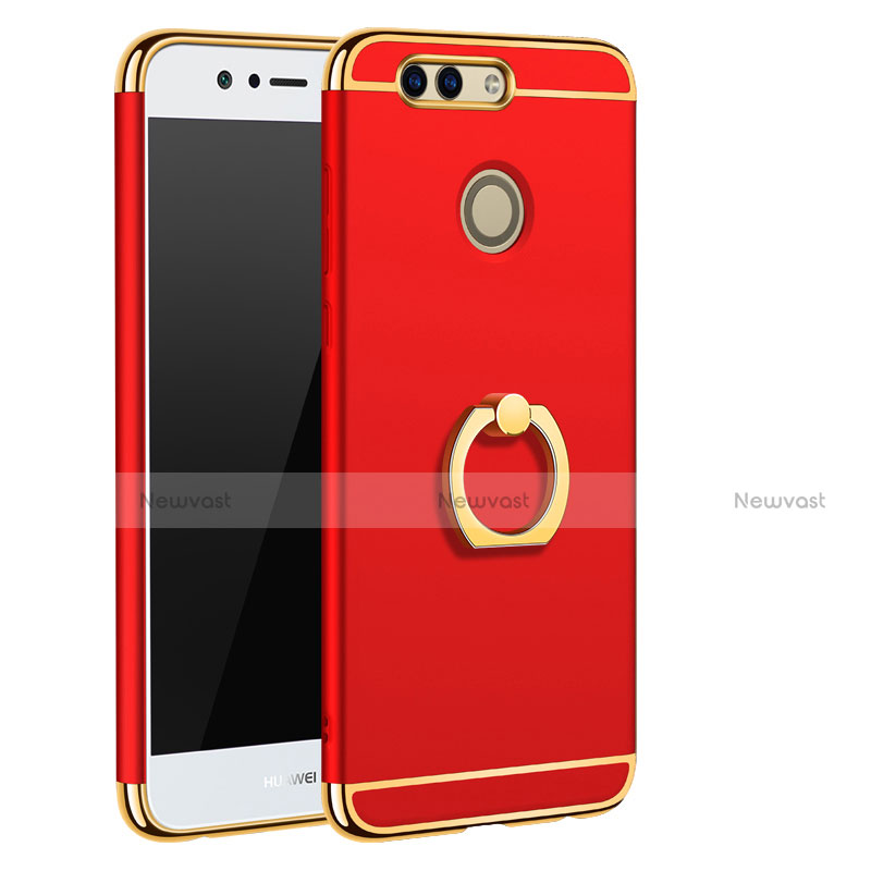 Luxury Metal Frame and Plastic Back Cover Case M01 for Huawei Nova 2 Red