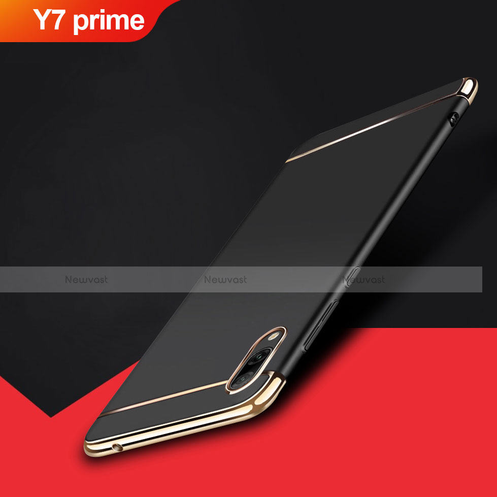 Luxury Metal Frame and Plastic Back Cover Case M01 for Huawei Y7 Prime (2019) Black