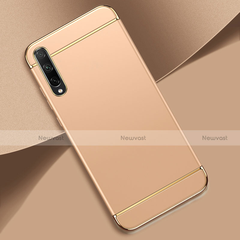 Luxury Metal Frame and Plastic Back Cover Case M01 for Huawei Y8p Gold