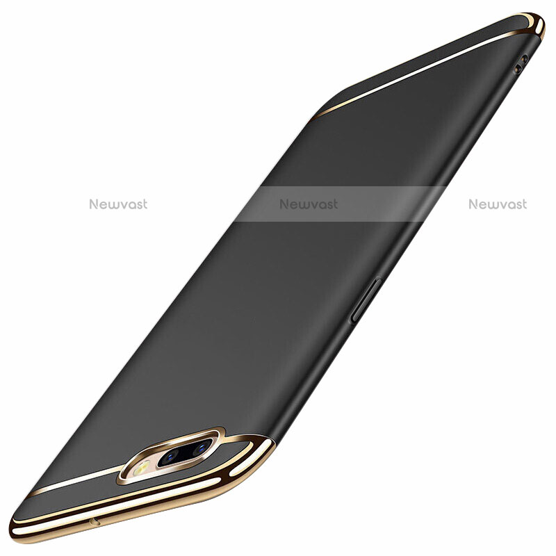 Luxury Metal Frame and Plastic Back Cover Case M01 for Oppo A12e Black