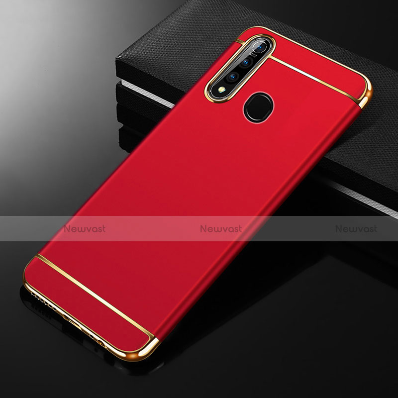 Luxury Metal Frame and Plastic Back Cover Case M01 for Oppo A31 Red