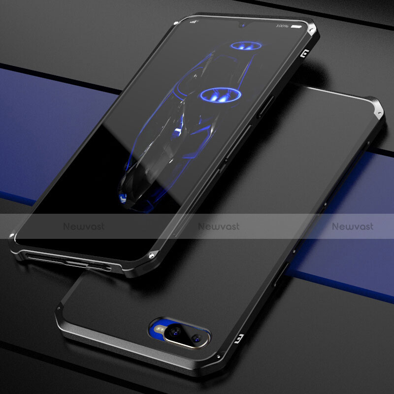 Luxury Metal Frame and Plastic Back Cover Case M01 for Oppo K1 Black