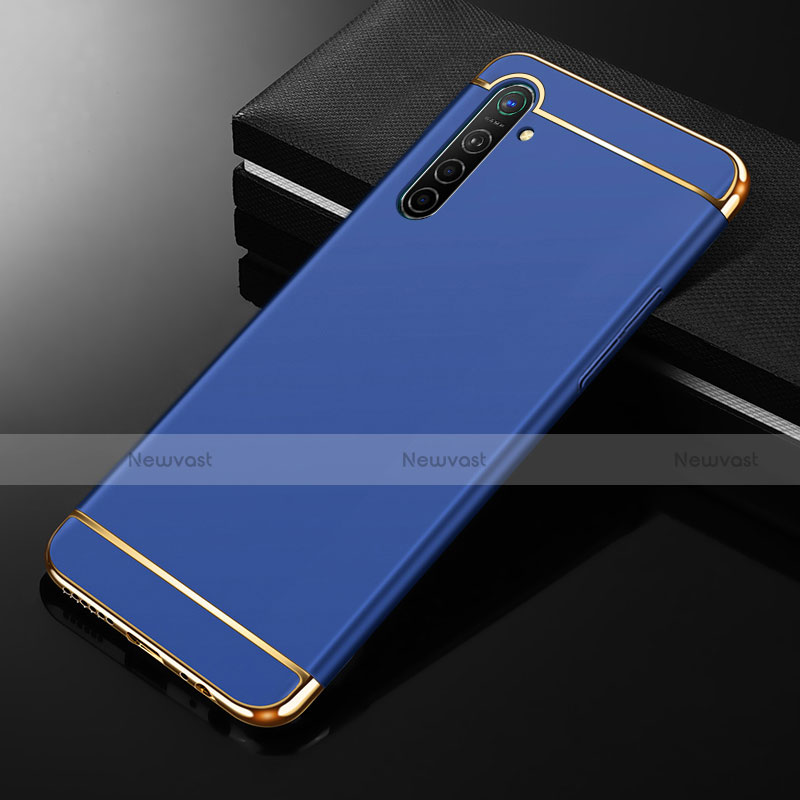 Luxury Metal Frame and Plastic Back Cover Case M01 for Realme XT Blue