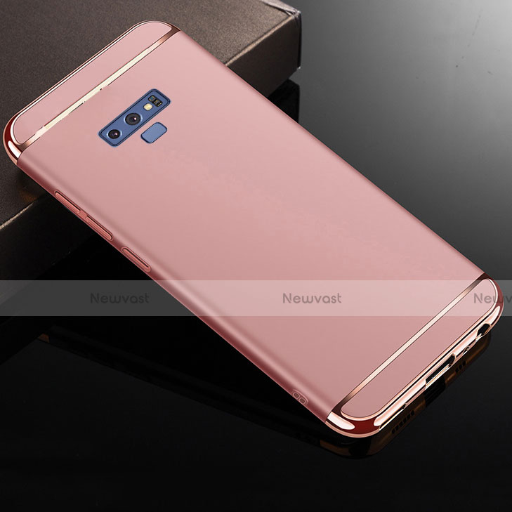 Luxury Metal Frame and Plastic Back Cover Case M01 for Samsung Galaxy Note 9 Rose Gold