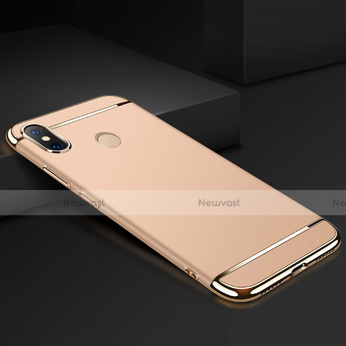 Luxury Metal Frame and Plastic Back Cover Case M01 for Xiaomi Mi Max 3 Gold