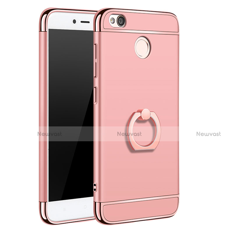 Luxury Metal Frame and Plastic Back Cover Case M01 for Xiaomi Redmi 4X Rose Gold