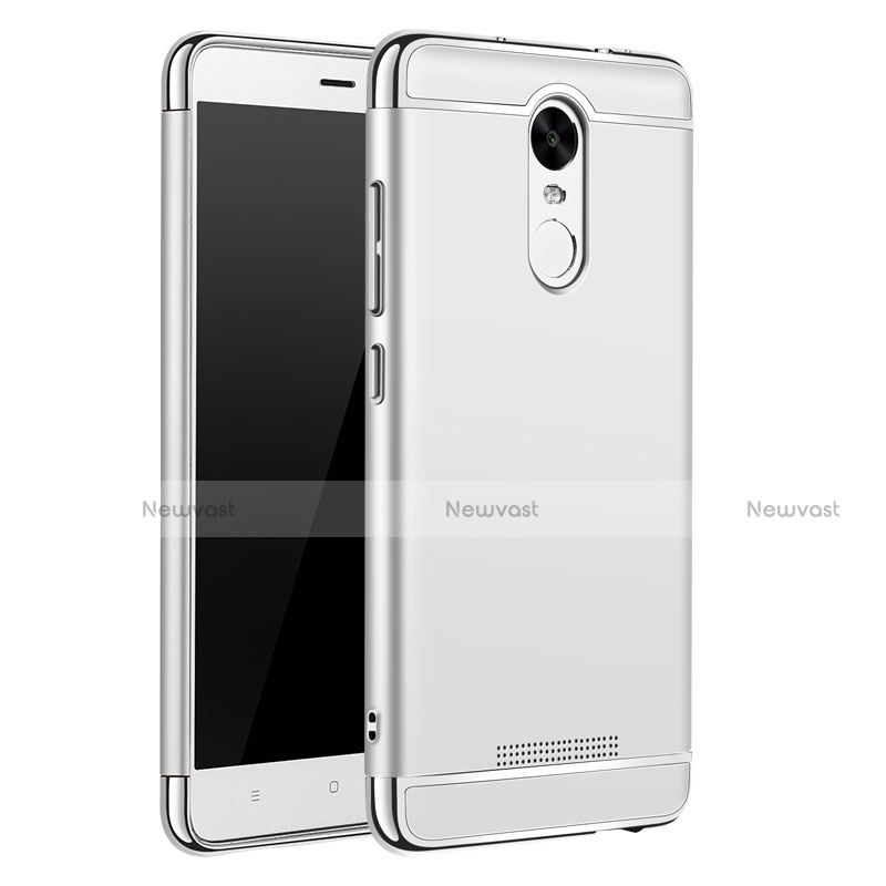 Luxury Metal Frame and Plastic Back Cover Case M01 for Xiaomi Redmi Note 3 Pro Silver