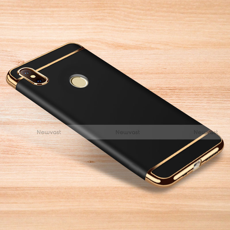 Luxury Metal Frame and Plastic Back Cover Case M01 for Xiaomi Redmi Note 6 Pro Black